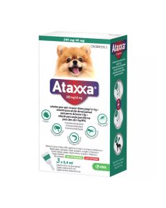 Ataxxa Spot-On Ampule Protiv Spoljnih Parazita za Pse do 4kg 0,4ml / 1kom.