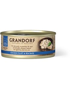 Grandorf Cat Grain Free Konzerva Piletina & Brancin 70g