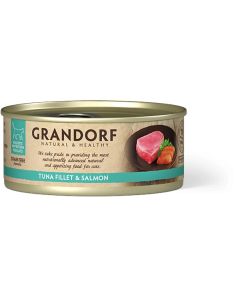 Grandorf Cat Grain Free Konzerva Fileti Tune & Losos 70g
