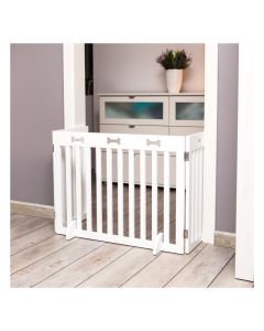 Trixie Drvena Ograda za Pse Trodelna Bela 82-124 x 61cm