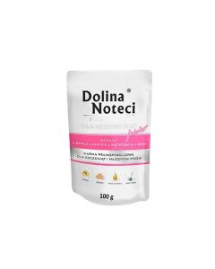 Dolina Noteci Premium Dog Junior Male Rase sa Ćurećim Srcima i Guščijom Džigericom 100g