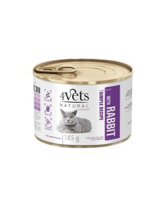 4Vets Natural Complete Cat Sterilised Zečetina 185g