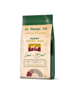Fitmin Dog Nutritional Programme Puppy Medium / Maxi Jagnjetina sa Govedinom 12kg