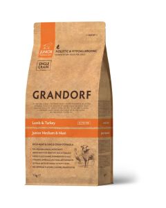 Grandorf Dog Junior Jagnjetina & Ćuretina 1kg