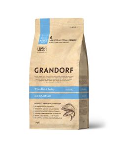 Grandorf Cat Adult Skin & Coat Care Bela Riba & Ćuretina 2kg