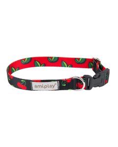 Amiplay Be Happy Podesiva Ogrlica XL Višnja 45-70cm x 2,5cm