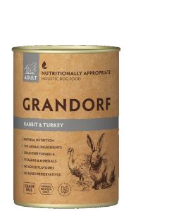 Grandorf Dog Adult Grain Free Konzerva Zečetina & Ćuretina 400g