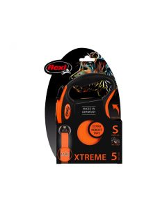 Flexi Povodac Xtreme S Traka Crno/Narandžasti 5m