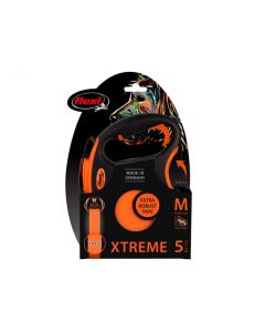 Flexi Povodac Xtreme M Traka Crno/Narandžasti 5m