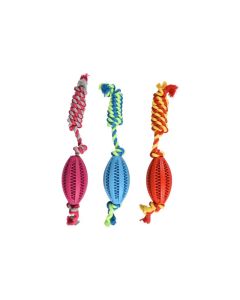 Flamingo Igračka Waylen Gumena Dental Ragbi Lopta sa Kanapom Više Boja 11cm