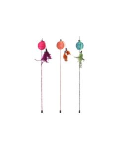 Flamingo Igračka za Mace Glitty Štapić sa Lopticom i Perjem 42cm