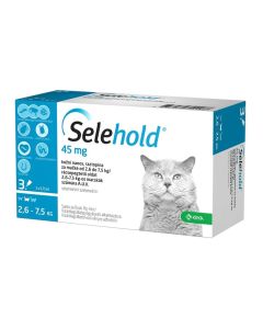 Selehold 45mg Spot-On Ampule Protiv Parazita za Mačke 2,6-7,5kg 3x0,75ml