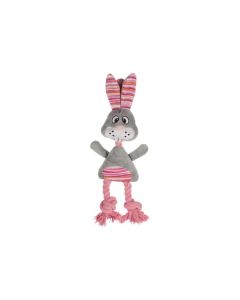 Flamingo Plišana Igračka sa Konopcem Pieno Zec Sivi 42cm