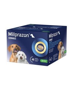Milprazon Chewable 2,5mg/25mg Tablete za Žvakanje Protiv Unutrašnjih Parazita za Male Pse 1kom.