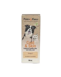 Paws&Paws Coat&Skin Oralni Rastvor za Zdravu Kožu i Dlaku za Pse i Mačke 100ml