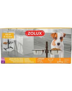 475427 Zolux Podešavajući Stalak Sa Dve Činije 0,7L