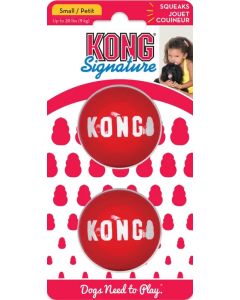 Kong Igračka Signature Gumena Lopta sa Zvukom Crvena 2 kom. L R8,3cm