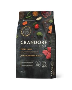 Grandorf Dog Fresh Junior Medium & Maxi Breeds Jagnjetina 10kg