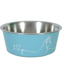 475496BLE Zolux Love Dog Činija Od Nerđajućeg Čelika Plava 400ml
