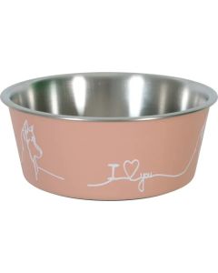 475499ROS Zolux Činija od Nerđajućeg Čelika Love Dog Roze R20,6cm / 1,7L