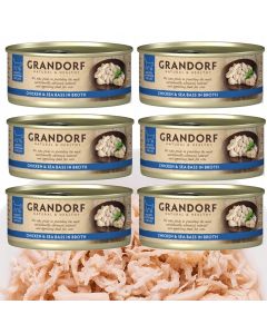 Grandorf Cat Grain Free Piletina & Brancin 70g 5+1 gratis