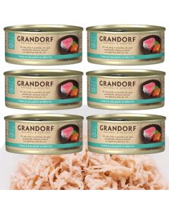 Grandorf Cat Grain Free Konzerva Fileti Tune & Losos 70g 5+1 gratis