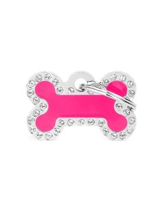 MyFamily Glam Roze Privezak za graviranje Mala Koska sa Cirkonima 30x19mm