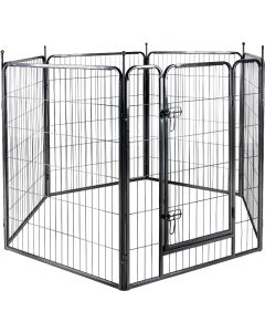 Flamingo Ograda za Pse Zecta Crna 156x80x100x13cm