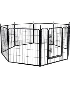 Flamingo Ograda za Pse Zecta Crna 205x80x80x13cm