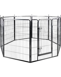 Flamingo Ograda za Pse Zecta Crna 205x80x100x13cm