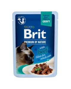 Brit Premium by Nature Cat Delicate Fileti U Sosu Sa Govedinom 85g