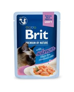 Brit Premium by Nature Cat Delicate Fileti U Sosu Sa Lososom Sterilised 85g